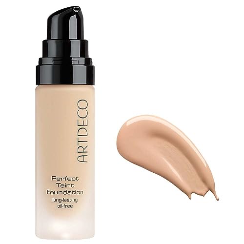 ARTDECO Perfect Teint Foundation - Warm Vanilla N°20 - Lightweight Liquid Formula - Medium to Full Coverage - Without Mask-Like Effect - Conceals Imperfections - Vegan Makeup - Hyaluron - 0.67 Fl Oz