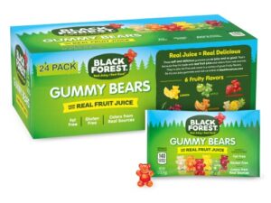 Black Forest Gummy Bears Candy, 1.5 Ounce Treat-Size Pack (Pack of 24)