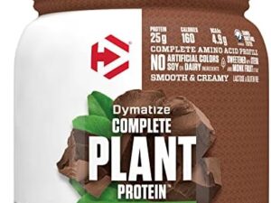 Dymatize Vegan Plant Protein, Creamy Chocolate, 25g Protein, 4.8g BCAAs, Complete Amino Acid Profile, 15 Servings
