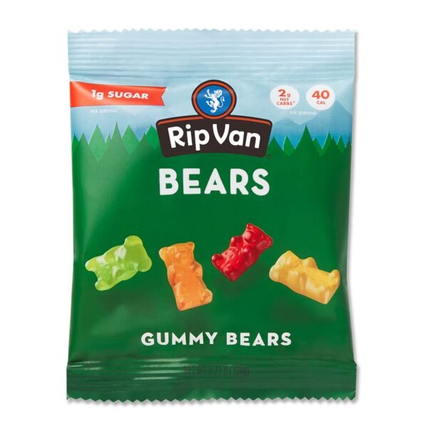 Keto Gummy Bears - Low Sugar Mixed Fruit Keto Gummies (1g) - Healthy Keto Gummies - 16 Individual Packs of Gummy Bear