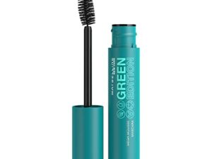 Maybelline New York Green Edition Mega Mousse Mascara Makeup, Smooth Buildable and Lightweight Volume, Formulated with Shea Butter, Very Black, 1 Count
