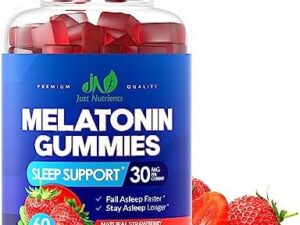 Melatonin 30mg Gummies for Adults (60 Servings) - Maximum Strength Sleep Gummies with 30mg of Melatonin Per Gummy - Gluten-Free, Non-GMO, 100% Vegetarian, Great Tasting Strawberry Flavor - 60 Gummies