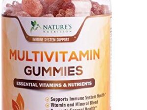Multivitamin Gummies for Women & Men, Daily Nutritional Support Gummy Multivitamins for Adults with 13 Vitamins and Minerals - Nature's Multi Vitamin Supplement, Non-GMO Berry Flavor - 120 Gummies