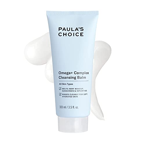 Paula's Choice Omega Complex Cleansing Balm, Double Cleanse Face Wash & Daily Makeup Remover, Suitable for Dry & Sensitive Skin, Mineral Oil-Free, Paraben-Free & Fragrance-Free, 3.5 Fl Oz