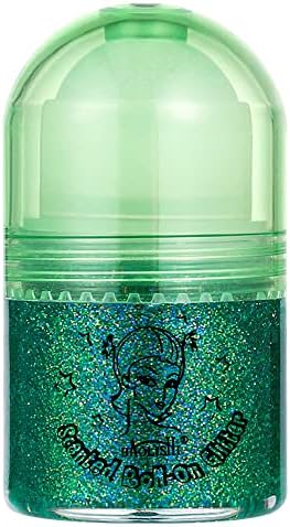 Roll On Body Glitter - Cosmetic-Grade, Easy to Use Holographic Body Glitter Gel for Body, Face, Hair and Lip, Sparkling Sequins Festival Glitter Makeup, Vegan & Cruelty Free (Green)