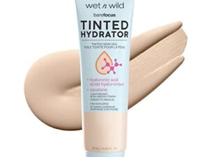 Wet n Wild Bare Focus Tinted Hydrator Matte Finish, Light Medium, Oil-Free, Moisturizing Makeup | Hyaluronic Acid | Sheer To Medium Coverage