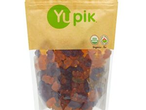 Yupik Gummy Bears, Organic, Gelatin-Free, Vegan Fruit, 1.1 lb, Non-GMO, Gluten-Free