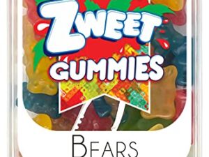 Zweet Gummy Bears 10 Ounce – Gummy Kosher Candy, Halal Candy – Resealable Pack of Gummy Bears Candy (10 Ounce)