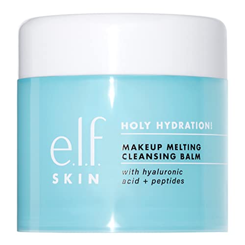 e.l.f. Holy Hydration! Makeup Melting Cleansing Balm, Face Cleanser & Makeup Remover, Infused with Hyaluronic Acid to Hydrate Skin, 2 Oz
