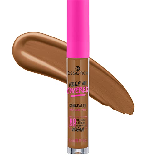 essence | Keep Me Covered Concealer (100 | Mahogany) | Lightweight, Non-Comedogenic, Buildable Coverage | Vegan & Cruelty Free | Free From Silicone, Parabens, Oil, Alcohol, & Microplastic Particles