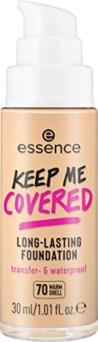 essence | Keep Me Covered Long-Lasting Foundation | Medium to Full Buildable Coverage | Vegan & Cruelty Free | Free From Parabens, Fragrance, Oil, Preservatives & Microplastic Particles